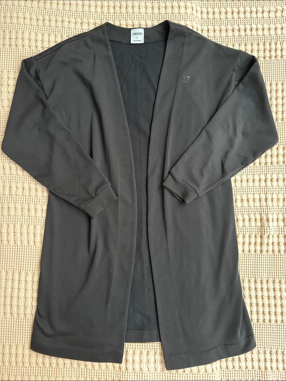 Gymshark X Whitney Simmons Black Open-Front Lightweight Cardigan Small